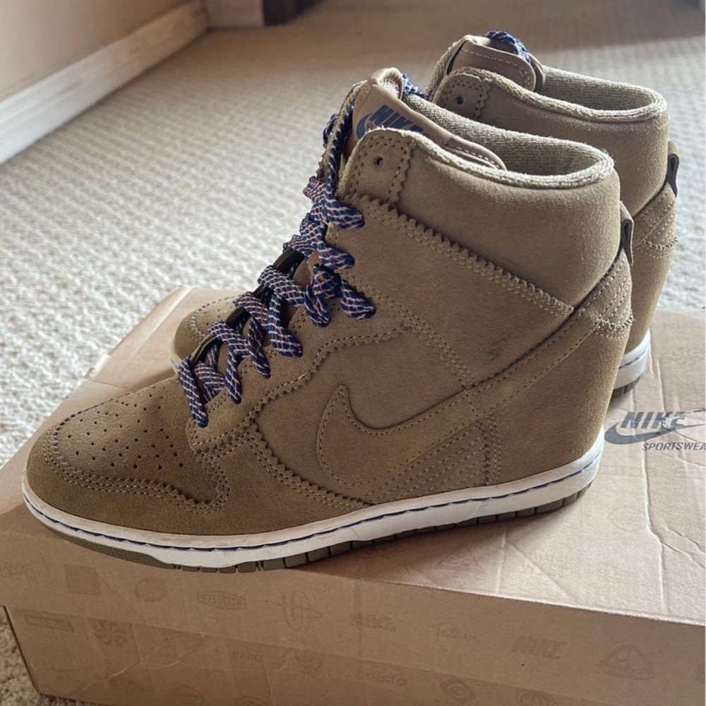 Nike  High-Top  dunk sky wedge brown/beige suede W8